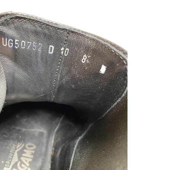 100% Authentic Salvatore Ferragamo Men's Black Leather Chelsea Boots US8 - Picture 10 of 10